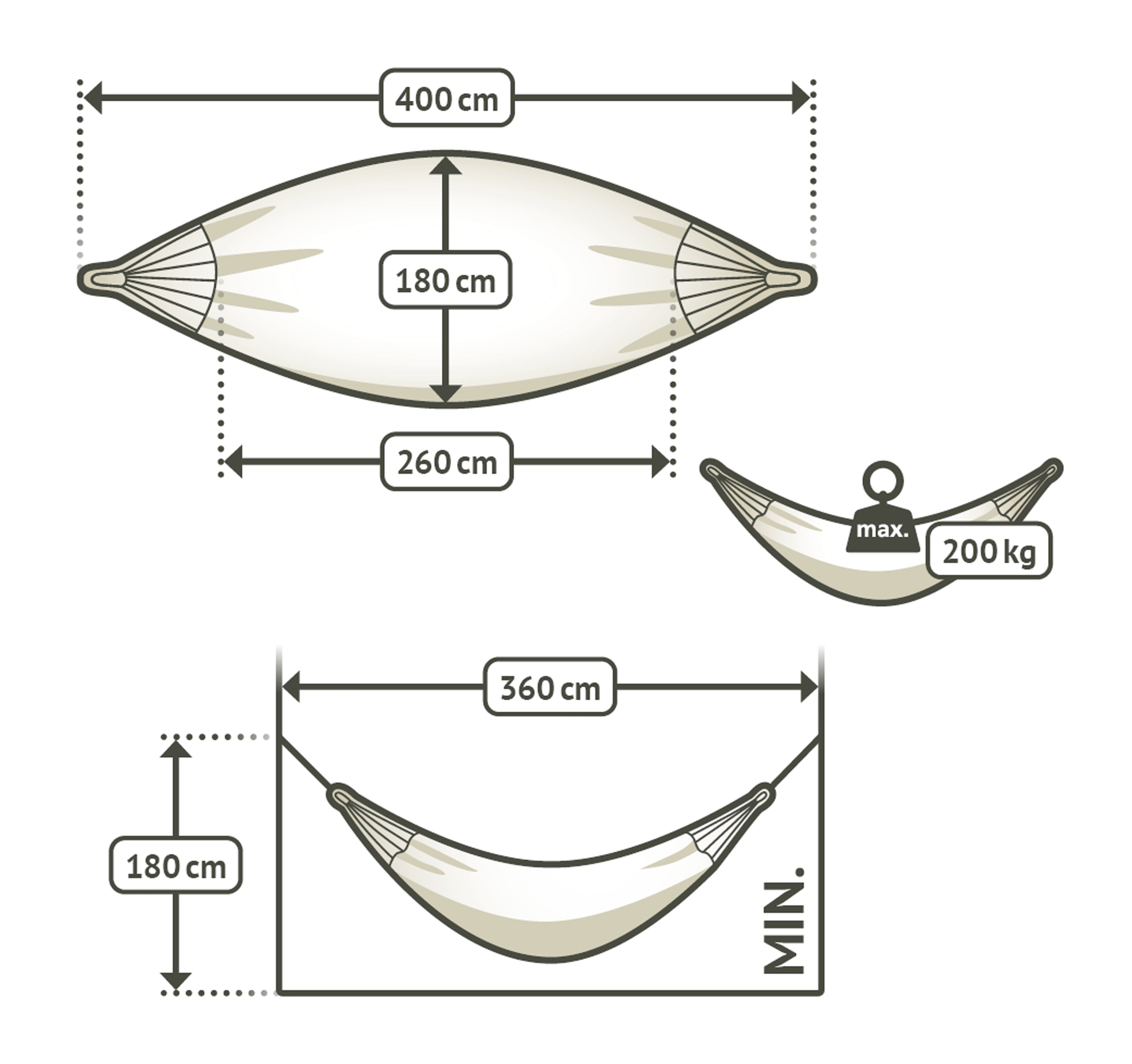 Hamac kingsize - La Siesta Brisa Almond