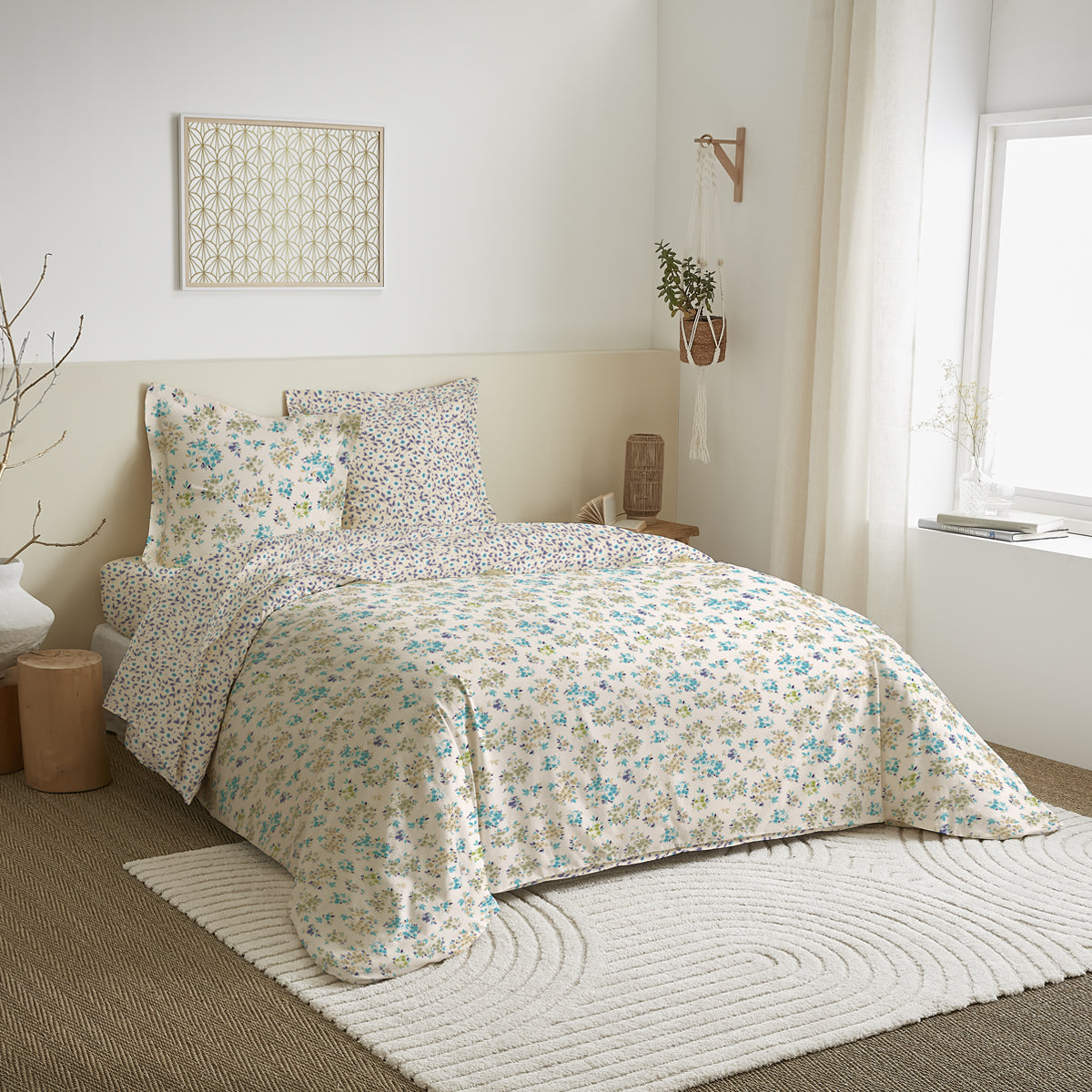 Pack Complet Housse de couette  Imprimé 240 x 220 cm - Drap housse 140 x 190 cm 5 modèles au choix