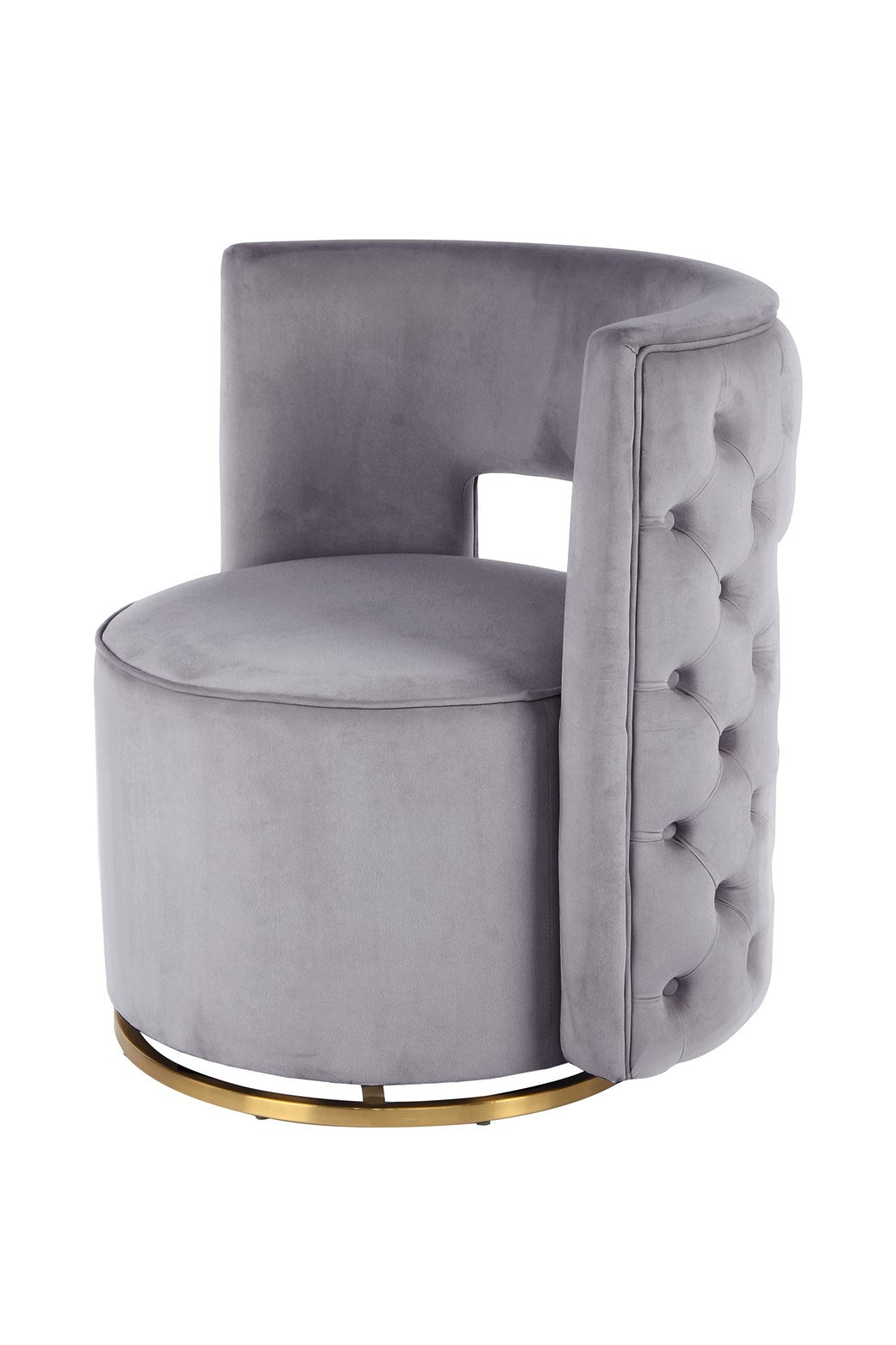 Fauteuil gris / doré - Beverly