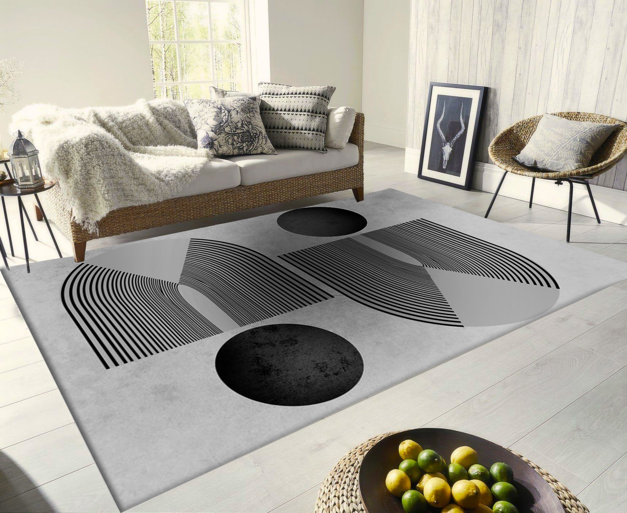 Tapis SEVENTIES Gris Noir