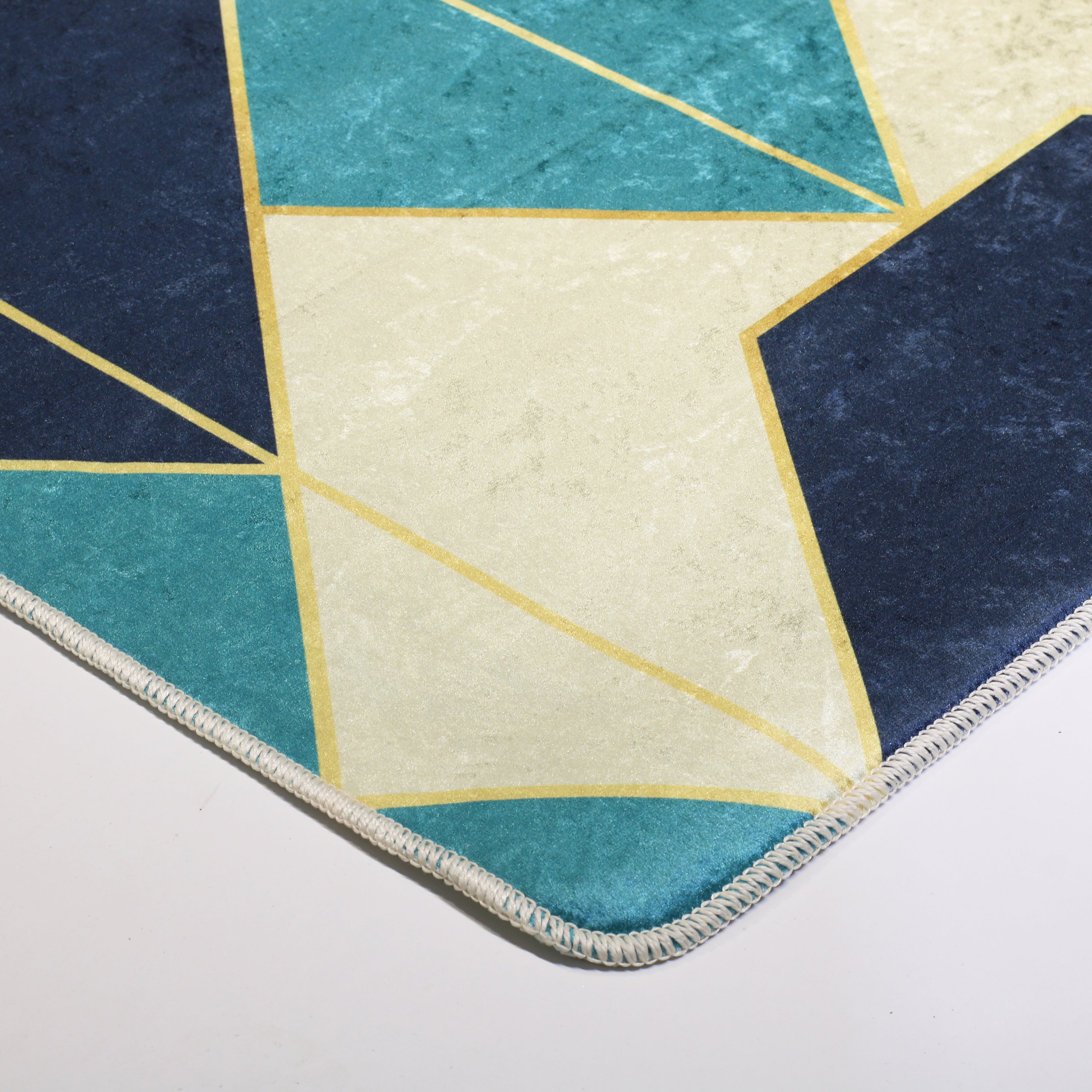 Tapis TRIANGLE Bleu/Beige