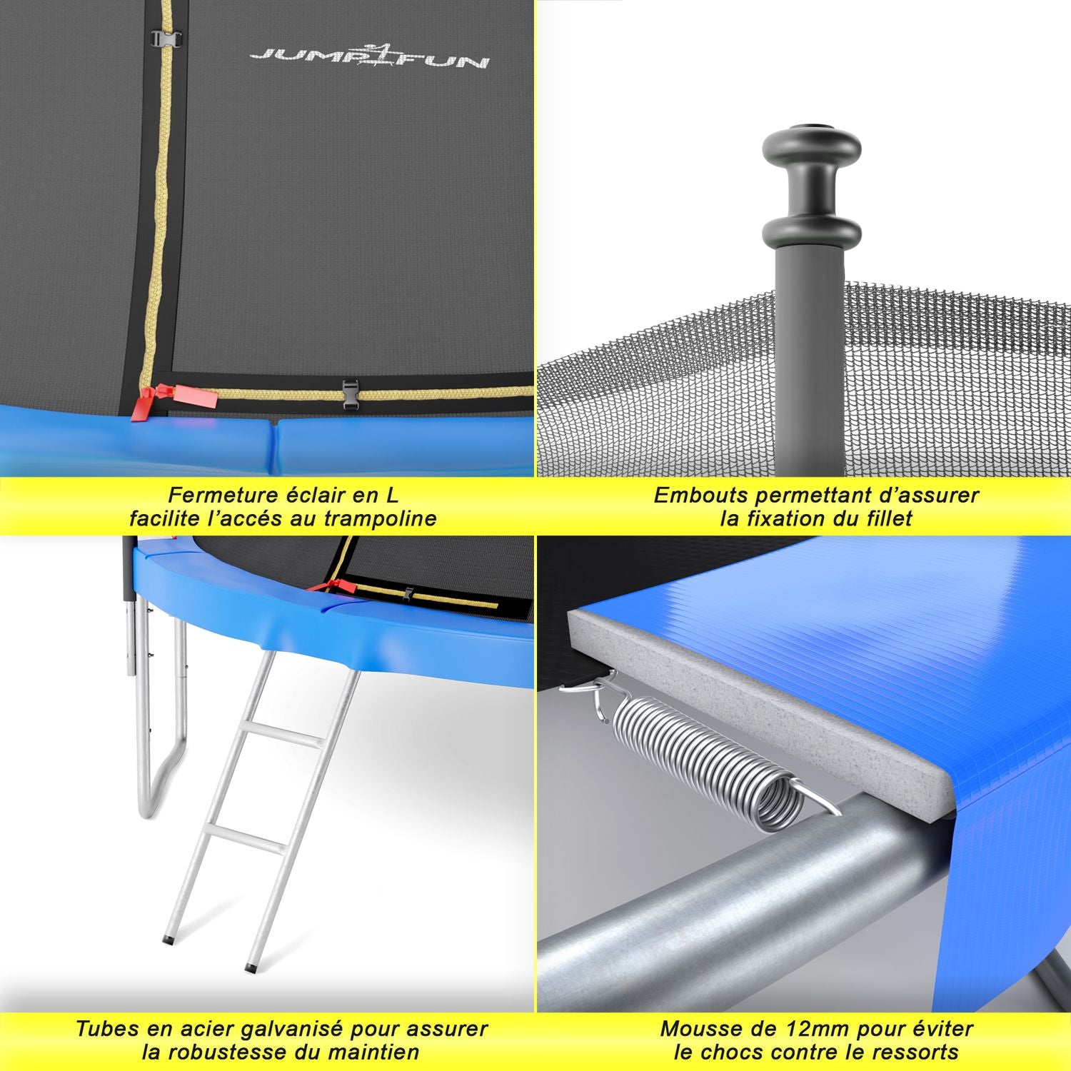 Trampoline Classique 6FT-185cm Bleu