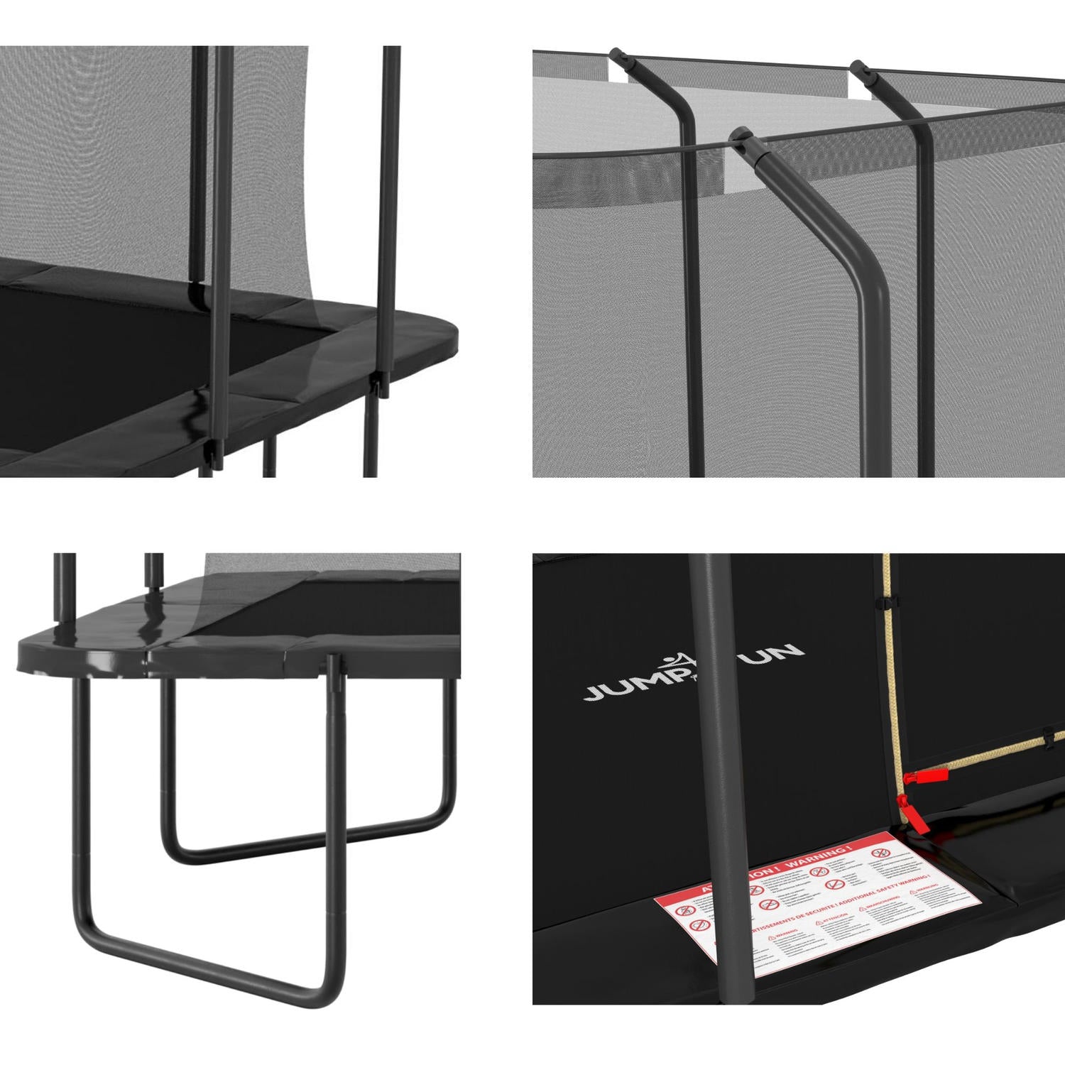Trampoline Rectangle 10 x 17FT - 518 x 305cm Noir - XXXL