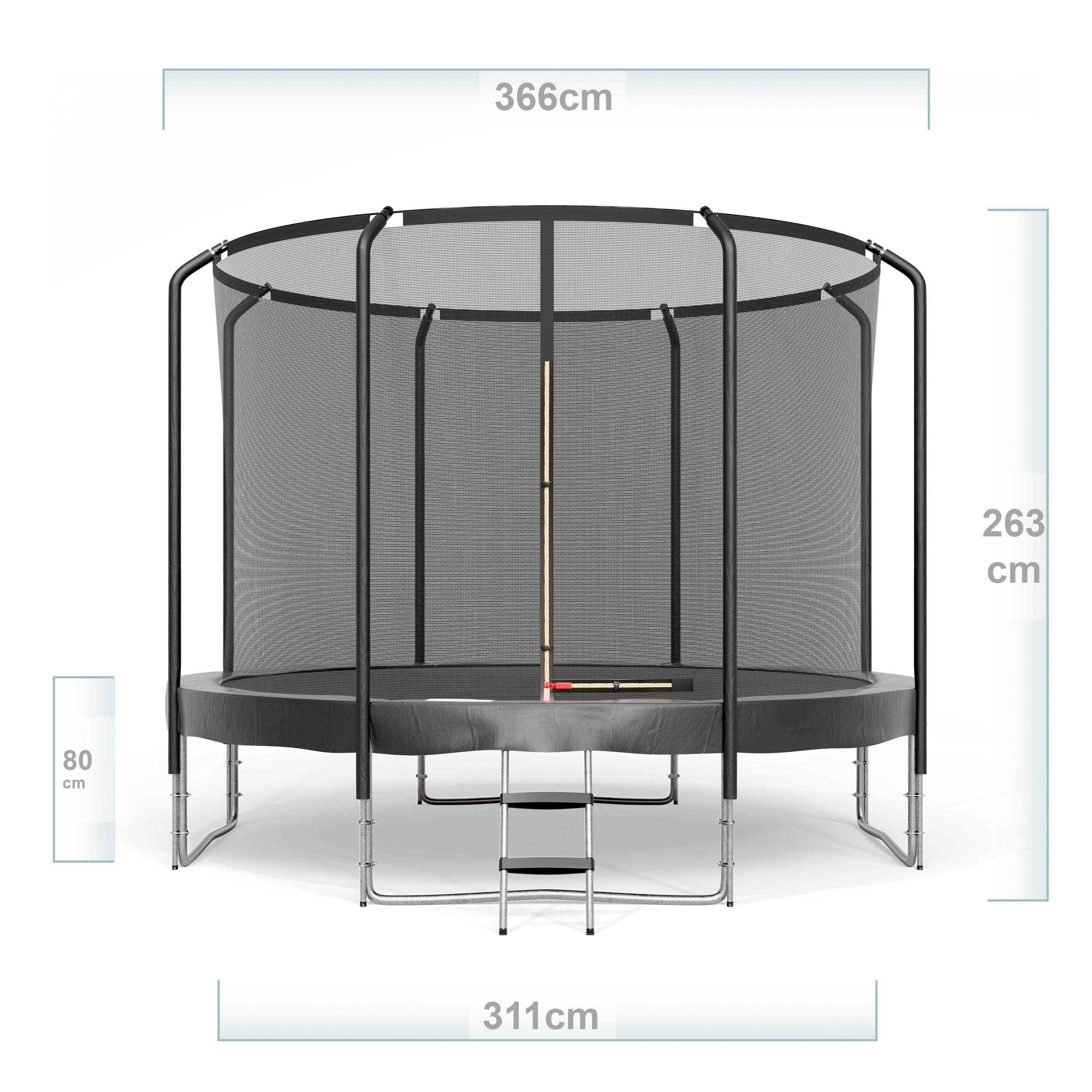 Trampoline Semi-Pro 12FT-366cm Noir