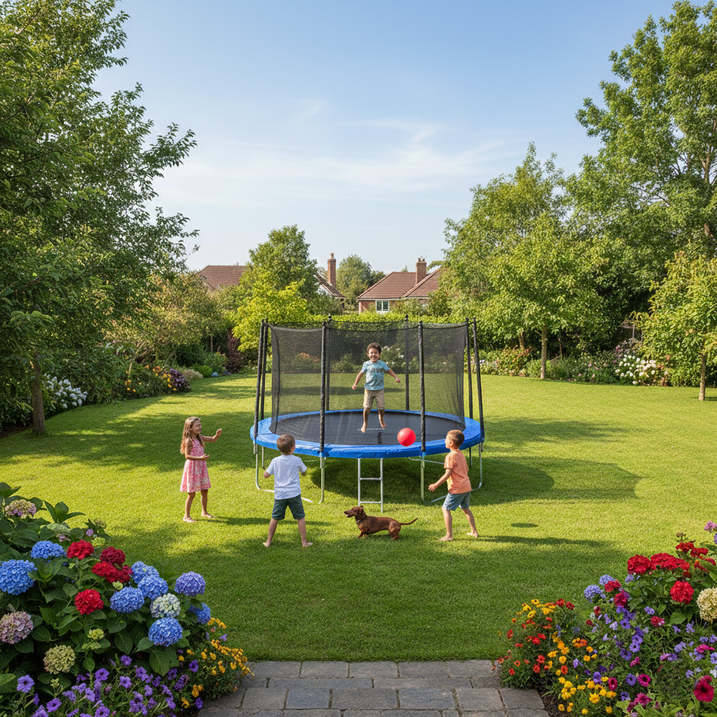 Trampoline Jump4Fun 12FT - 366cm - Bleu