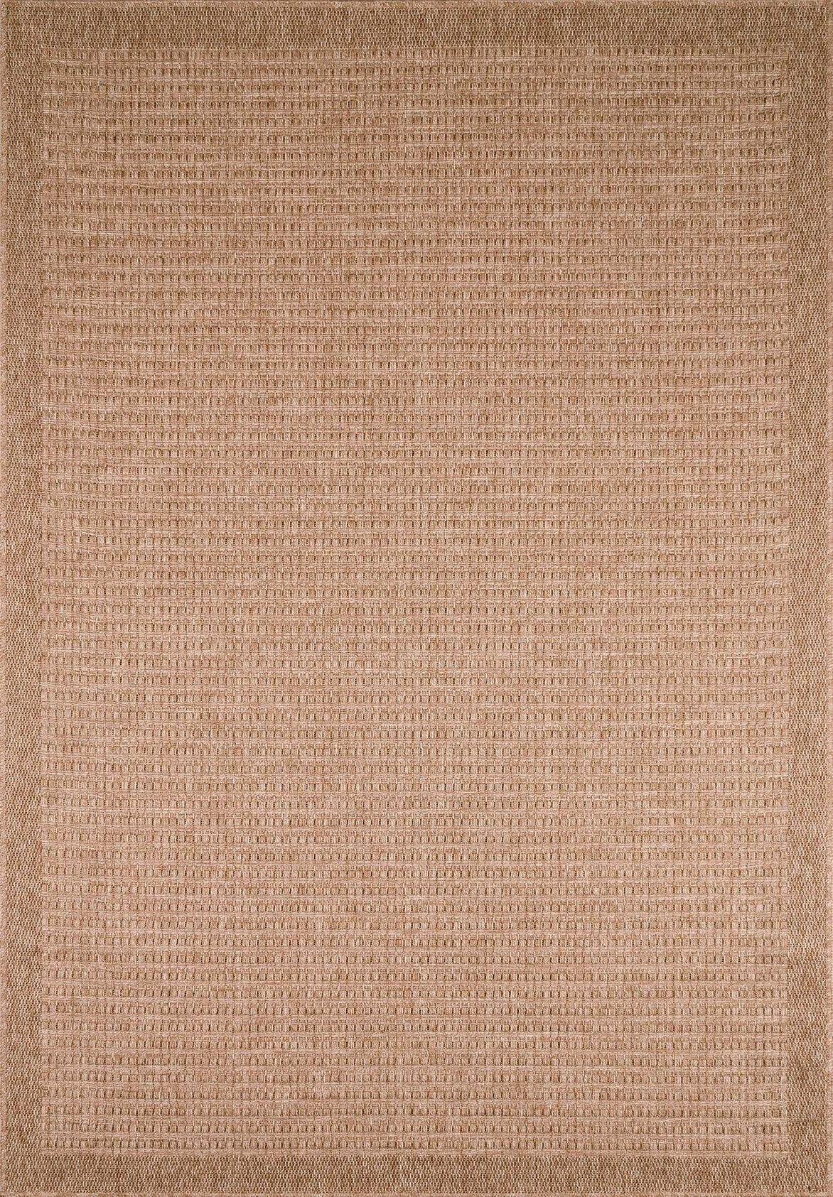 Tapis effet jute naturel uni beige - Nature
