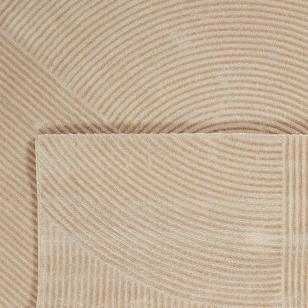 Tapis moderne beige à relief - Bianca