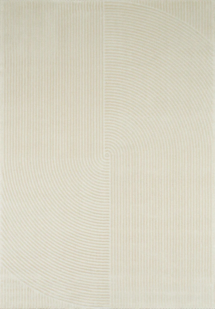 Tapis moderne crème à relief -  Bianca