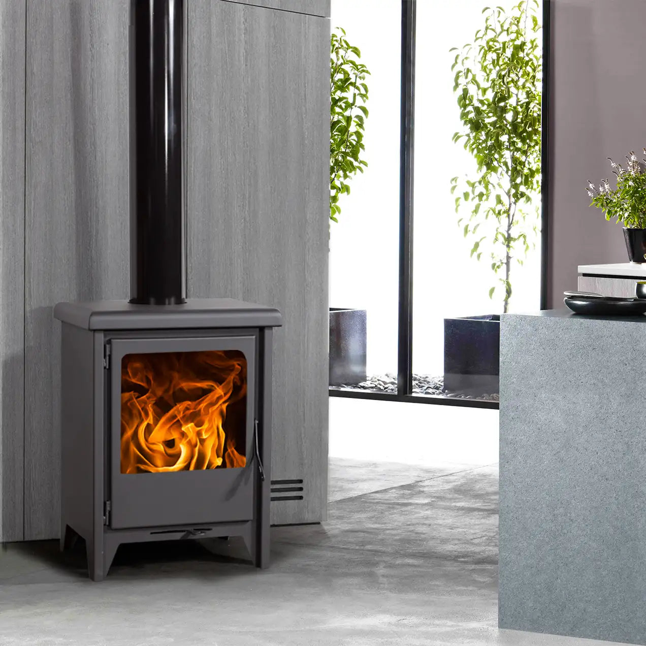 Poêle à bois Lille - 7,4 kW - 270 m3 - A+