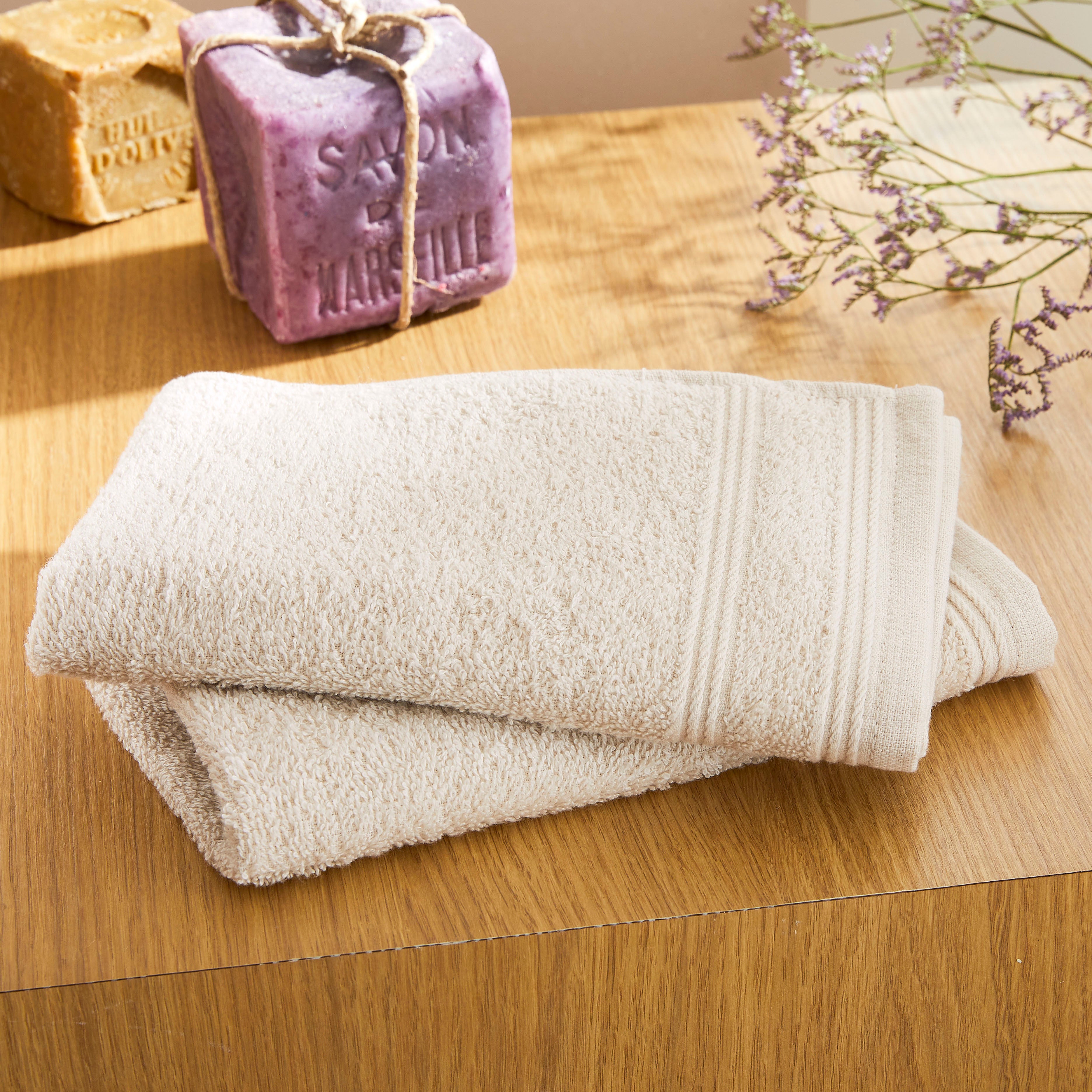 Lot de 2 serviettes invite eponge "Spa" 30 x 50 cm