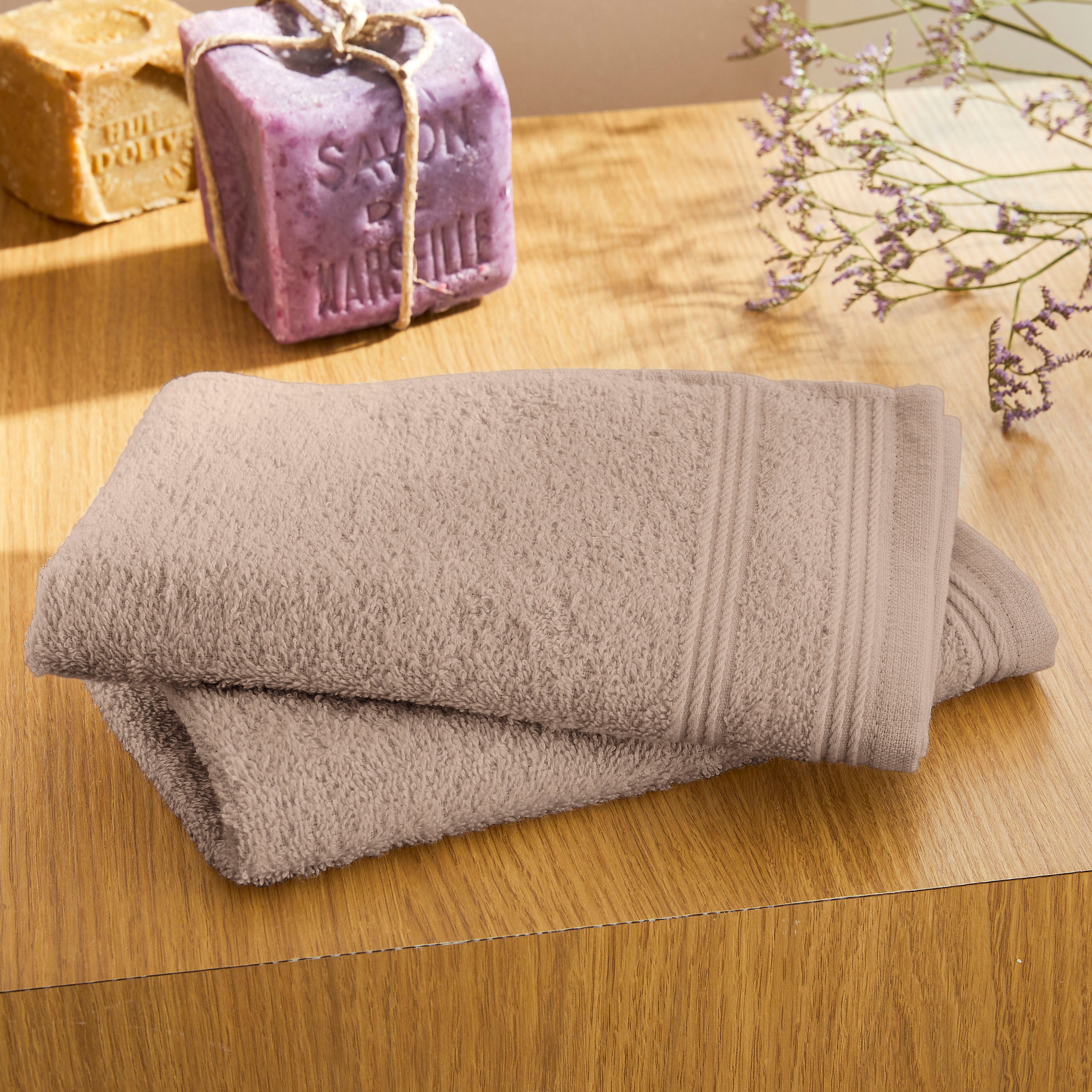 Lot de 2 serviettes invite eponge "Spa" 30 x 50 cm