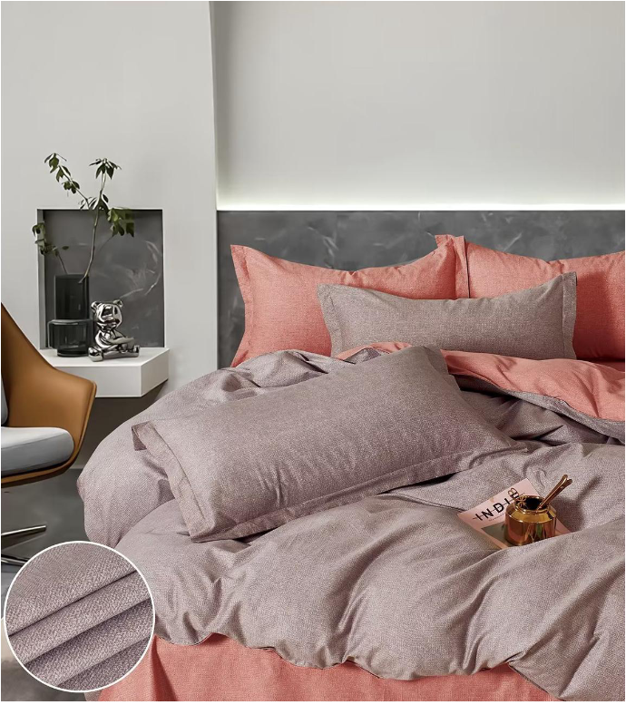 Parure de Couette "Imprimé Double Face" 240 x 220 cm + 2 Taies d'oreiller 65 x 65 cm
