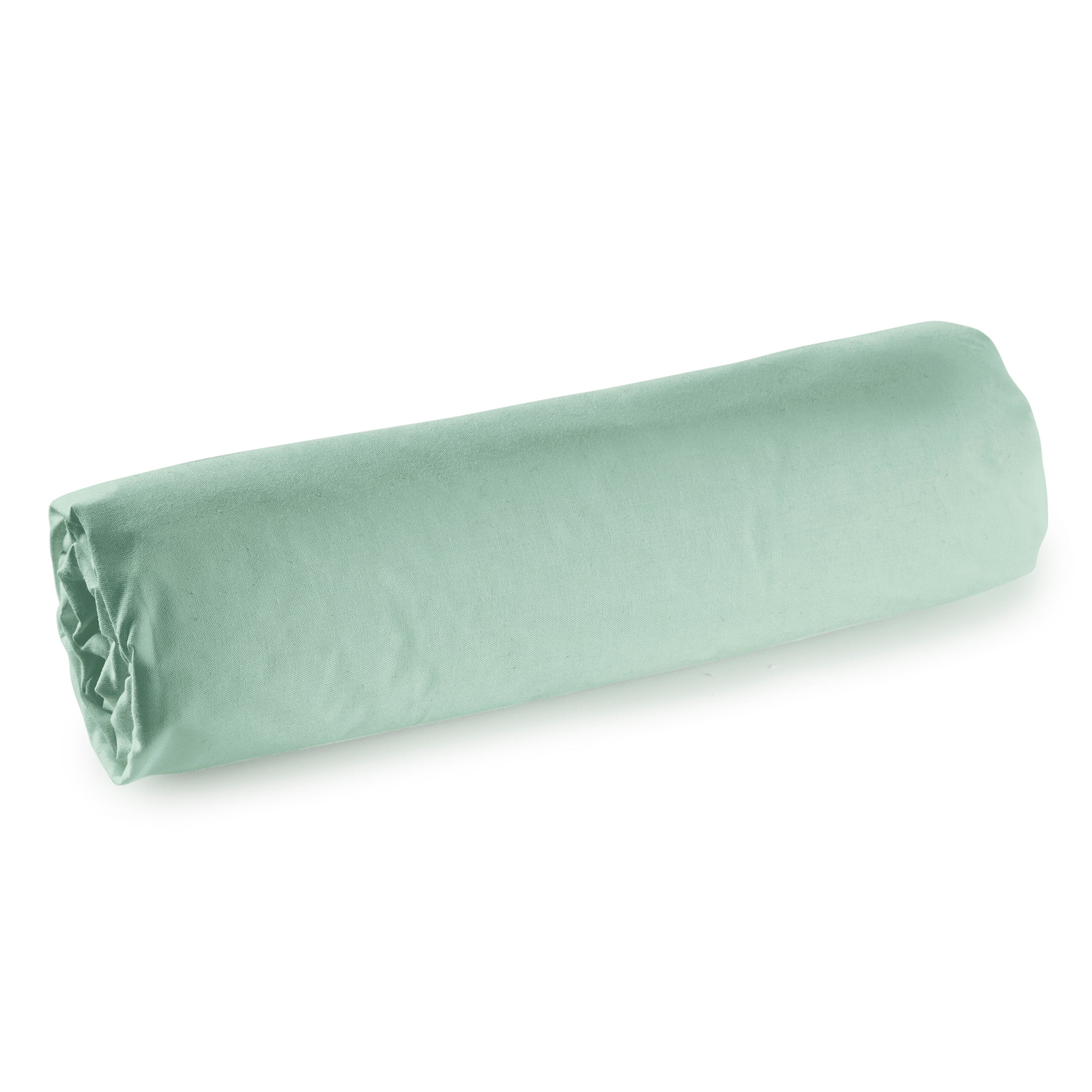 Drap housse Percale 200 x 200 cm Pur Coton Peigné Longues Fibres 80 Fils/cm² Celadon