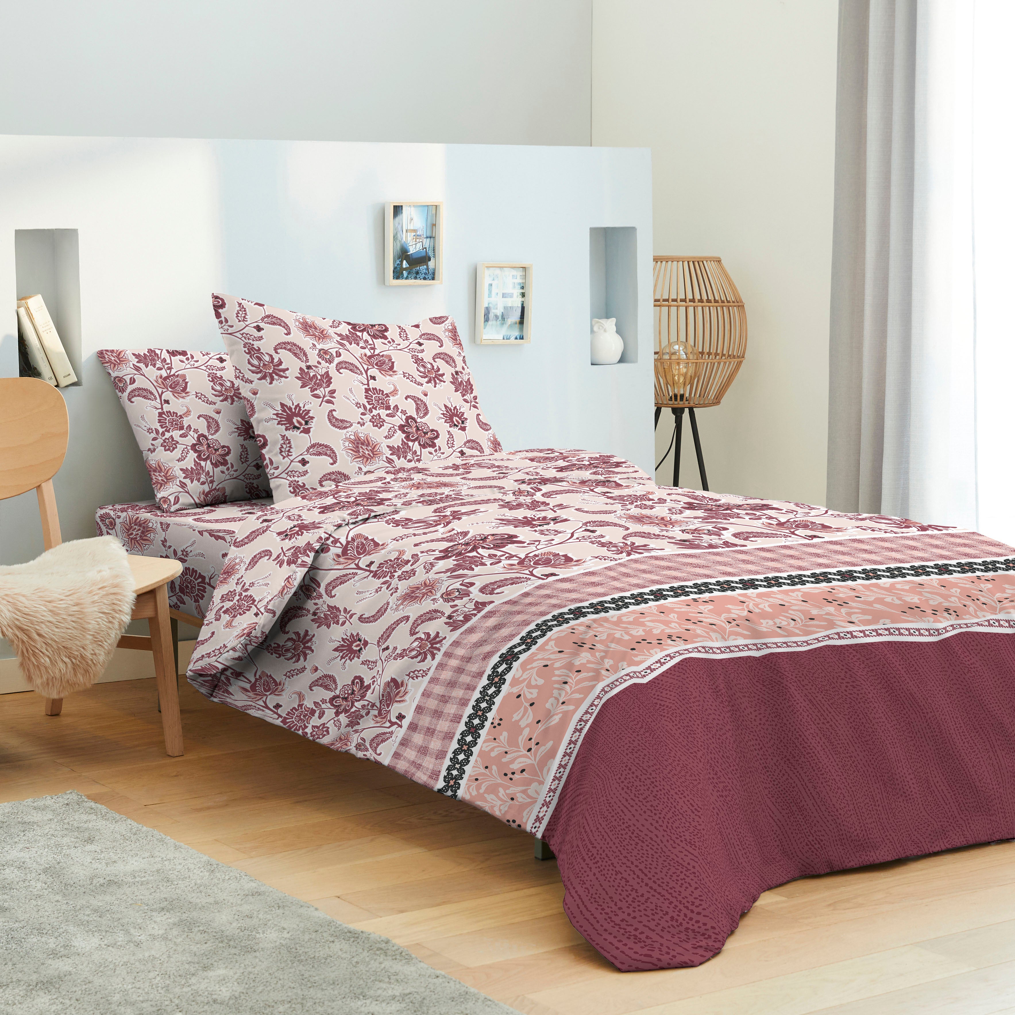 Pack complet housse de couette 220 x 240 cm - Drap housse 140 x 190 cm