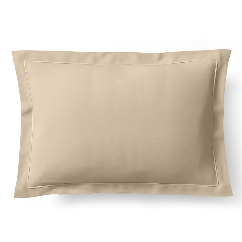 Taie d'oreiller Percale 50 x 70 cm Pur Coton Peigné Longues Fibres 80 Fils/cm² Lin