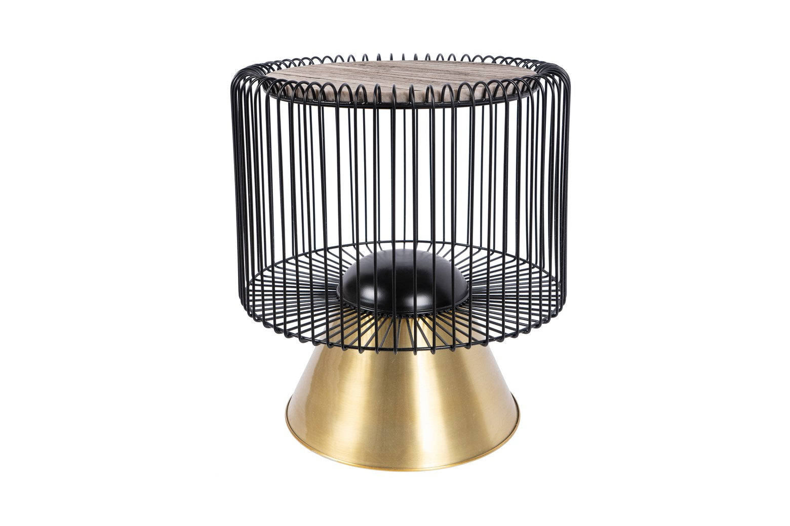 Table d'appoint marron noir or - Malibu