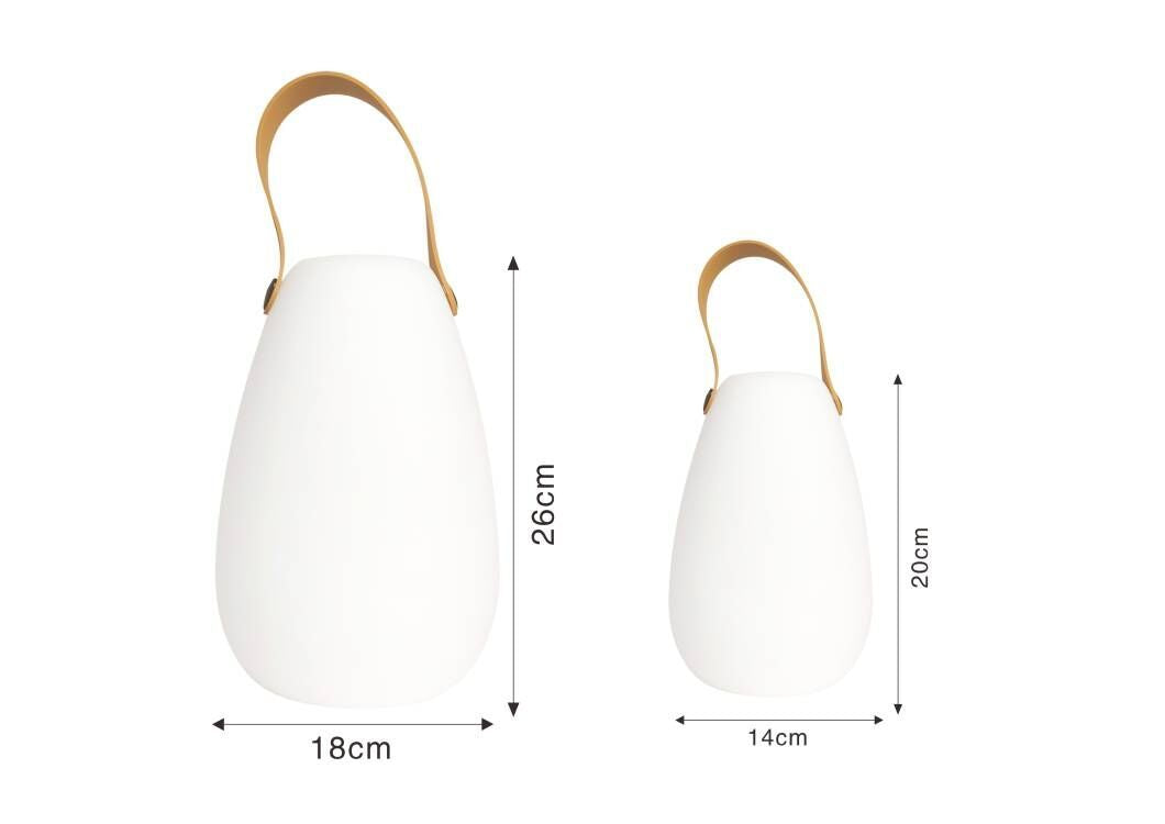 FlinQ Lampe à poser Coco - 26cm de haut - Eclairage RVB - Rechargeable