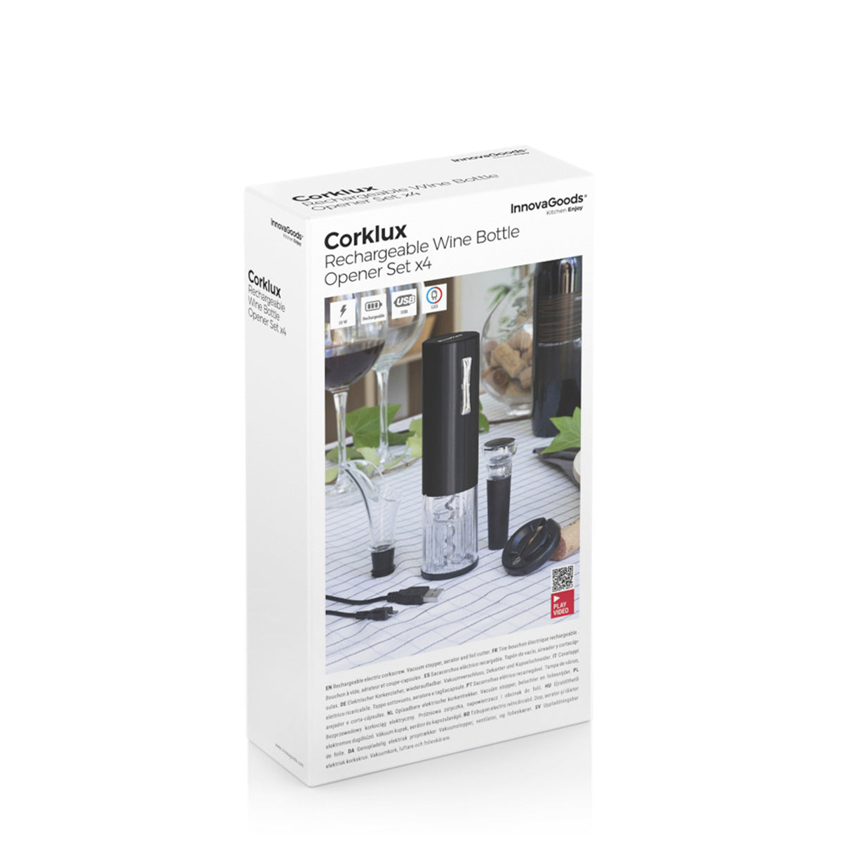 Tire-bouchon Électrique Rechargeable avec Accessoires pour le Vin