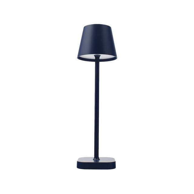FlinQ - Lampe de table - Rechargeable - Intensité variable avec mode mémoire - 3 niveaux d'éclairage - 38 cm - Bleue