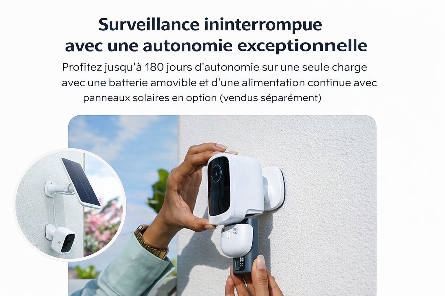 Lot de 2 caméras de surveillance 4K solaires