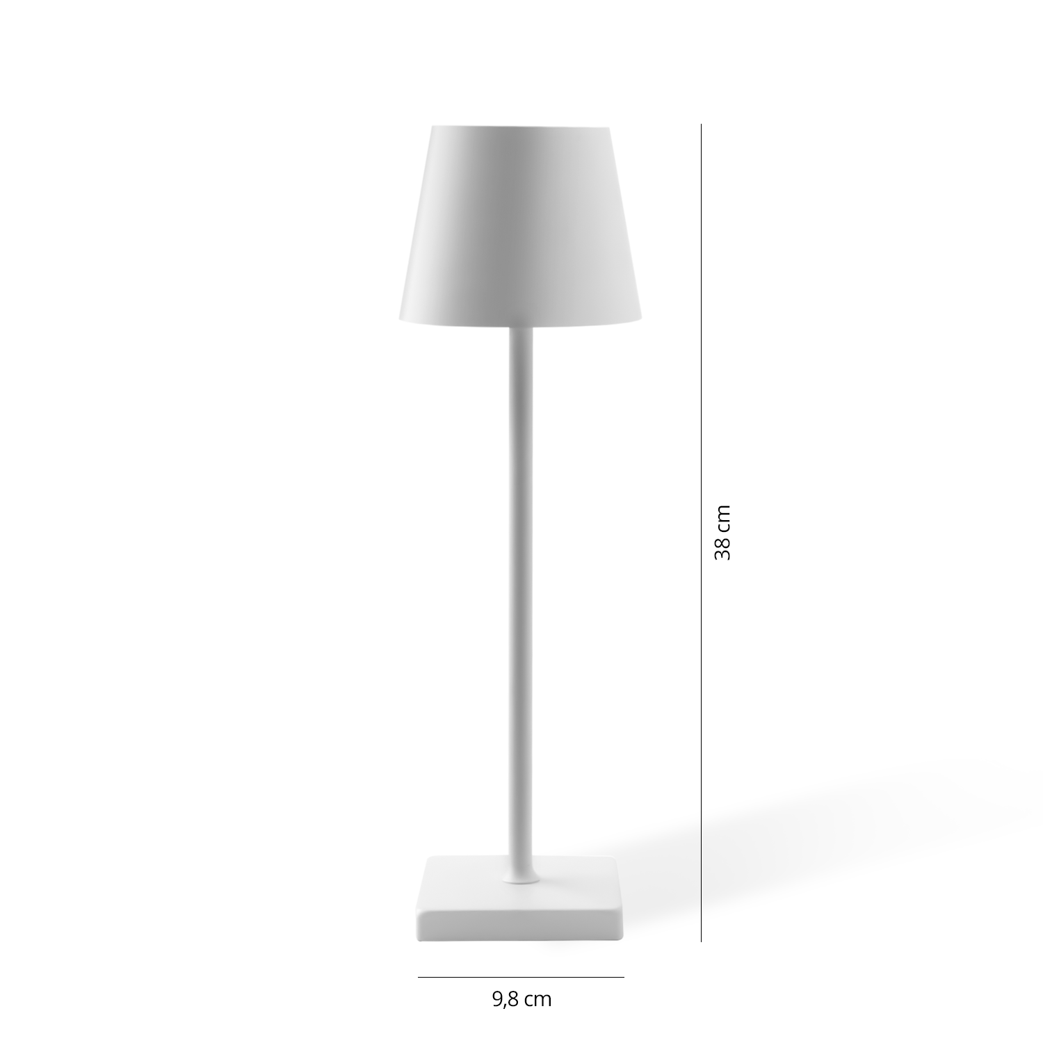 FlinQ Lampe de Table Nova Blanche - Rechargeable et avec Commande Tactile