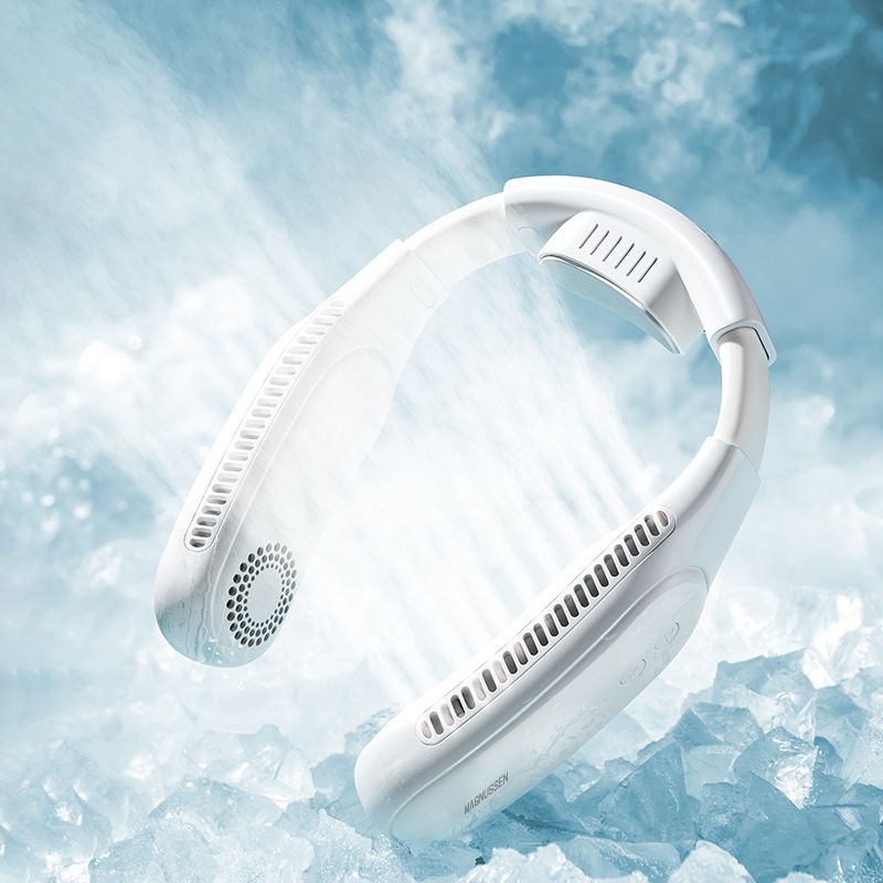 Ventilateur de cou portable blanc luxe
