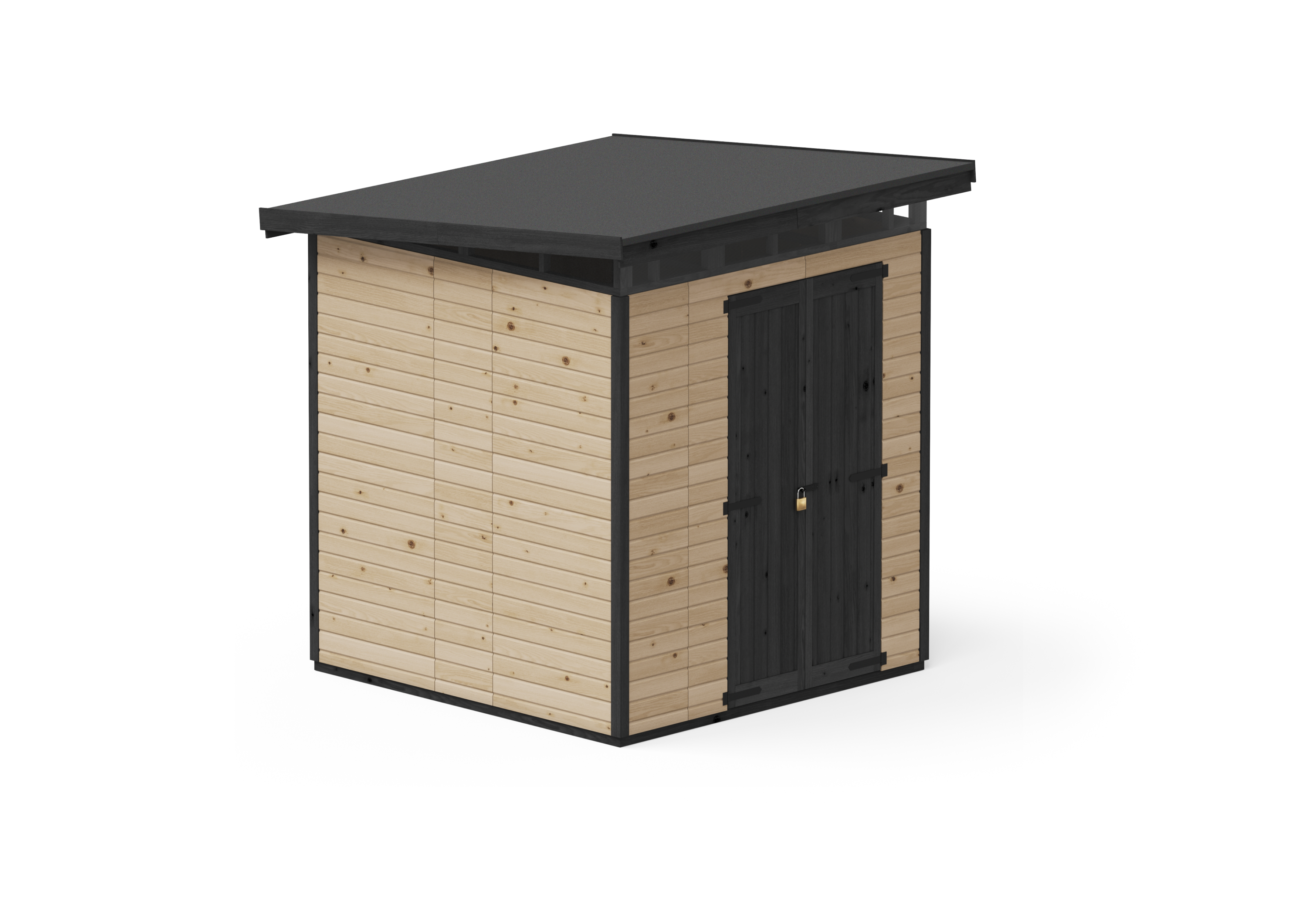 Abri de jardin en bois 203x203 cm Marron