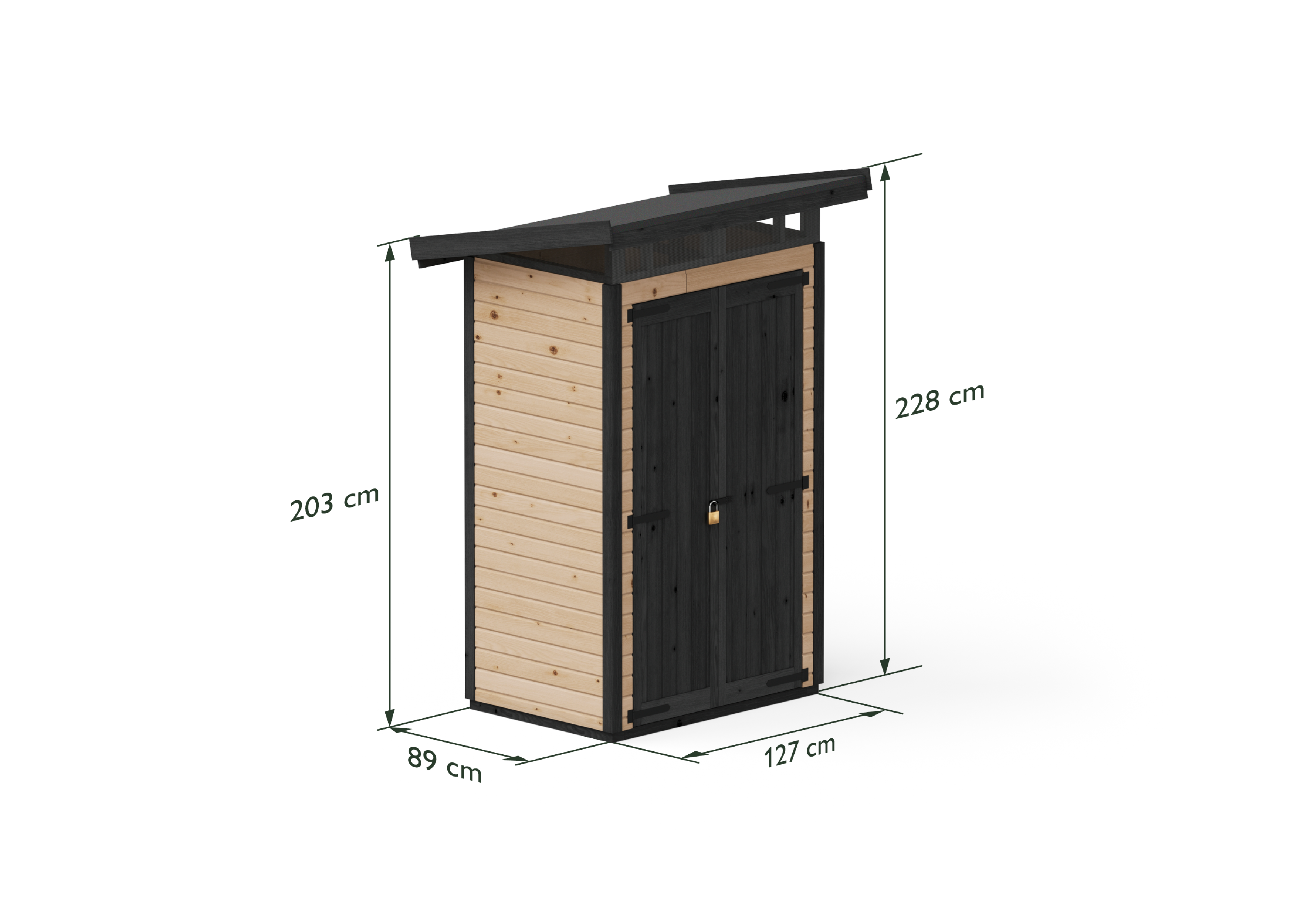 Abri de jardin en bois 127x87 cm Marron