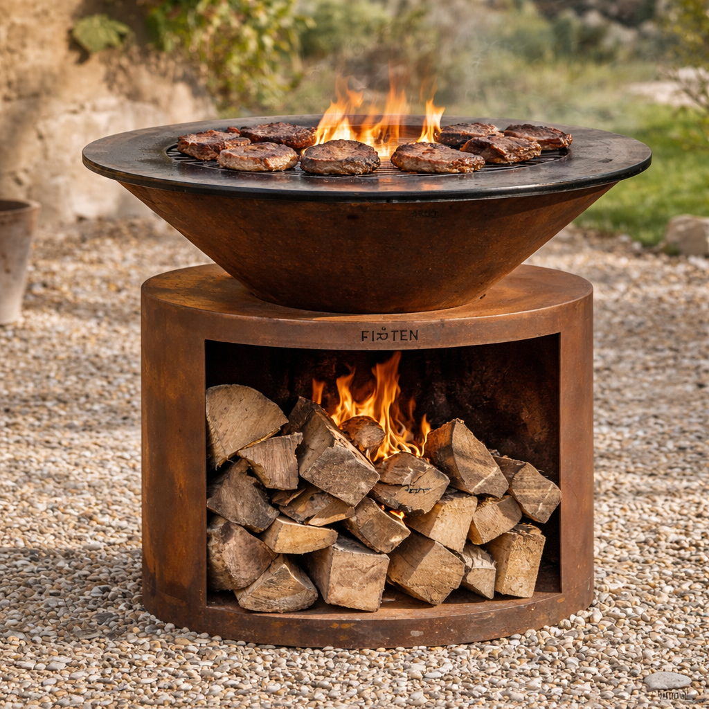 Brasero plancha Ellipse 100 Corten