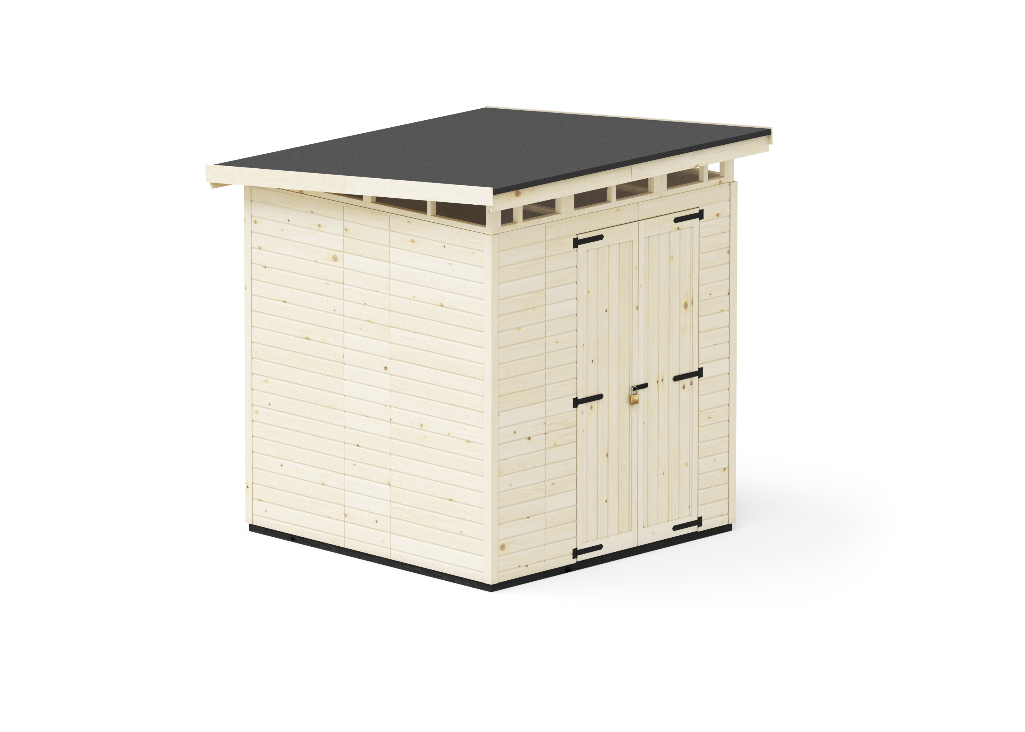 Abri de jardin en bois 203x203 cm Naturel