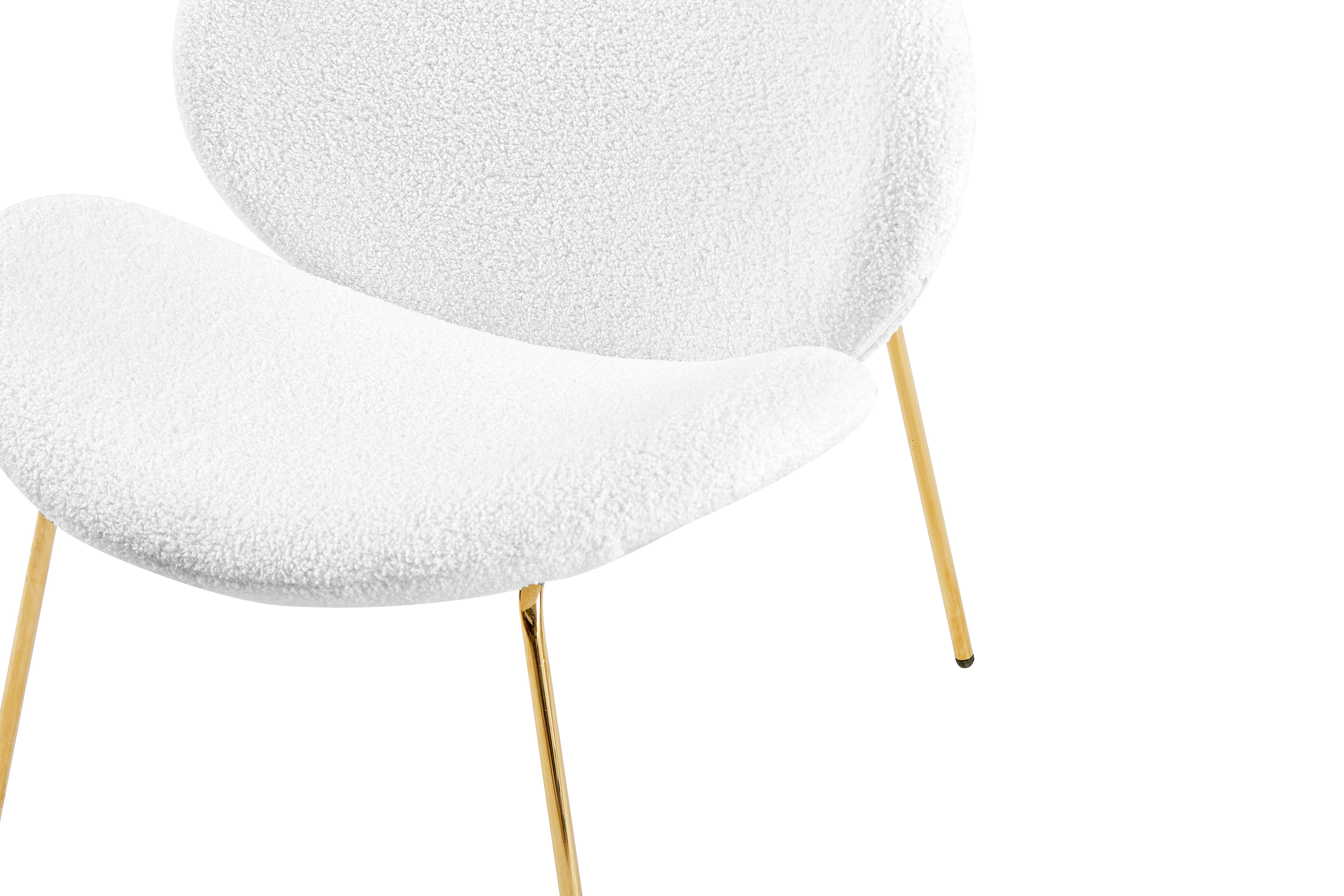 Lot de 2 chaises blanc et or - Jaden