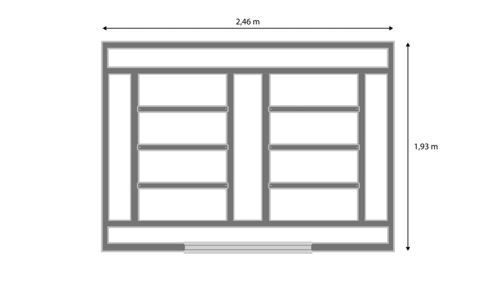 Abri de jardin en métal Tulum 8.4m3 avec plancher