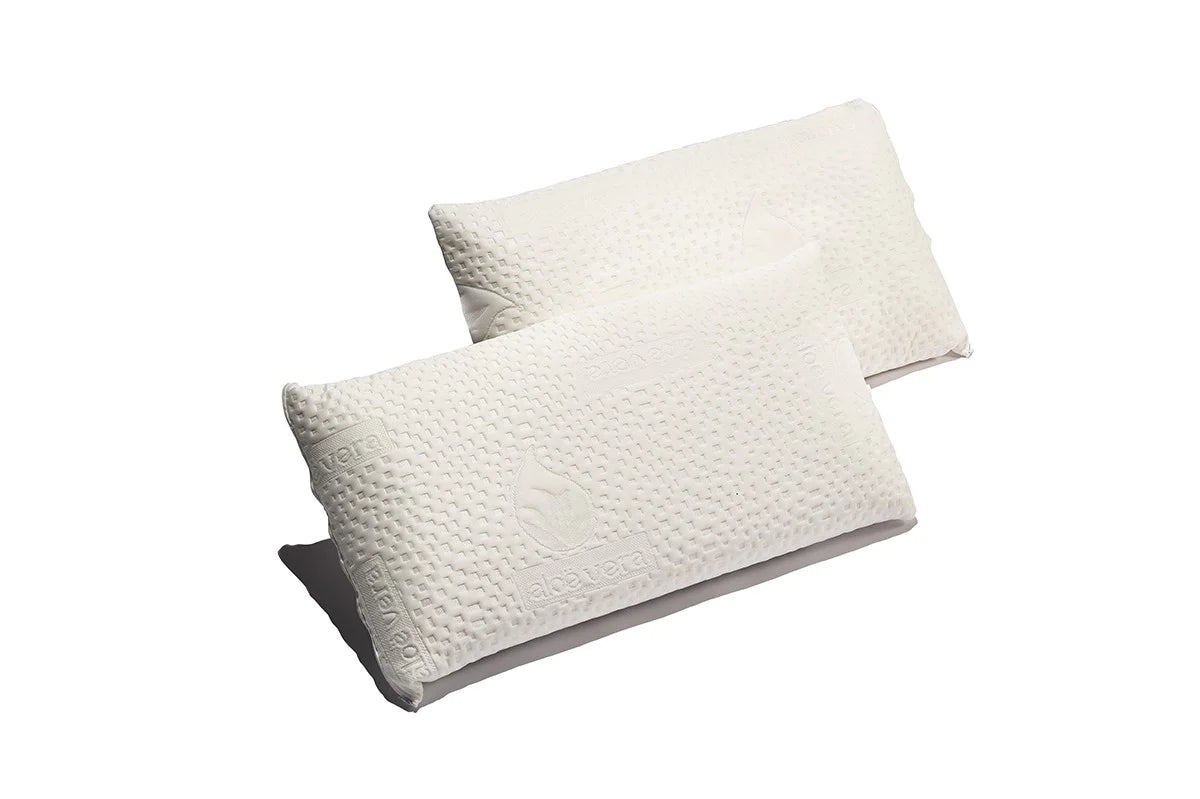 Lot de 2 Oreillers viscoélastiques à l'Aloe Vera