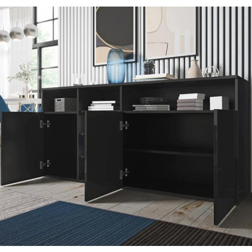 Buffet couleur noir  - 150 X 72 cm - Caribo
