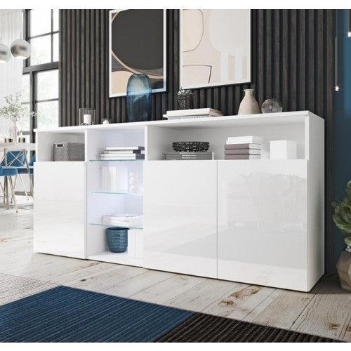 Buffet couleur blanc  - 150 X 72 cm - Caribo