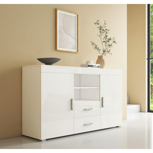 Buffet couleur blanc  - 140 X 82 cm - Randy