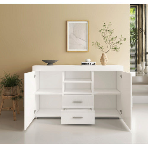 Buffet couleur blanc  - 140 X 82 cm - Randy