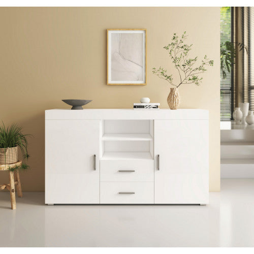 Buffet couleur blanc  - 140 X 82 cm - Randy