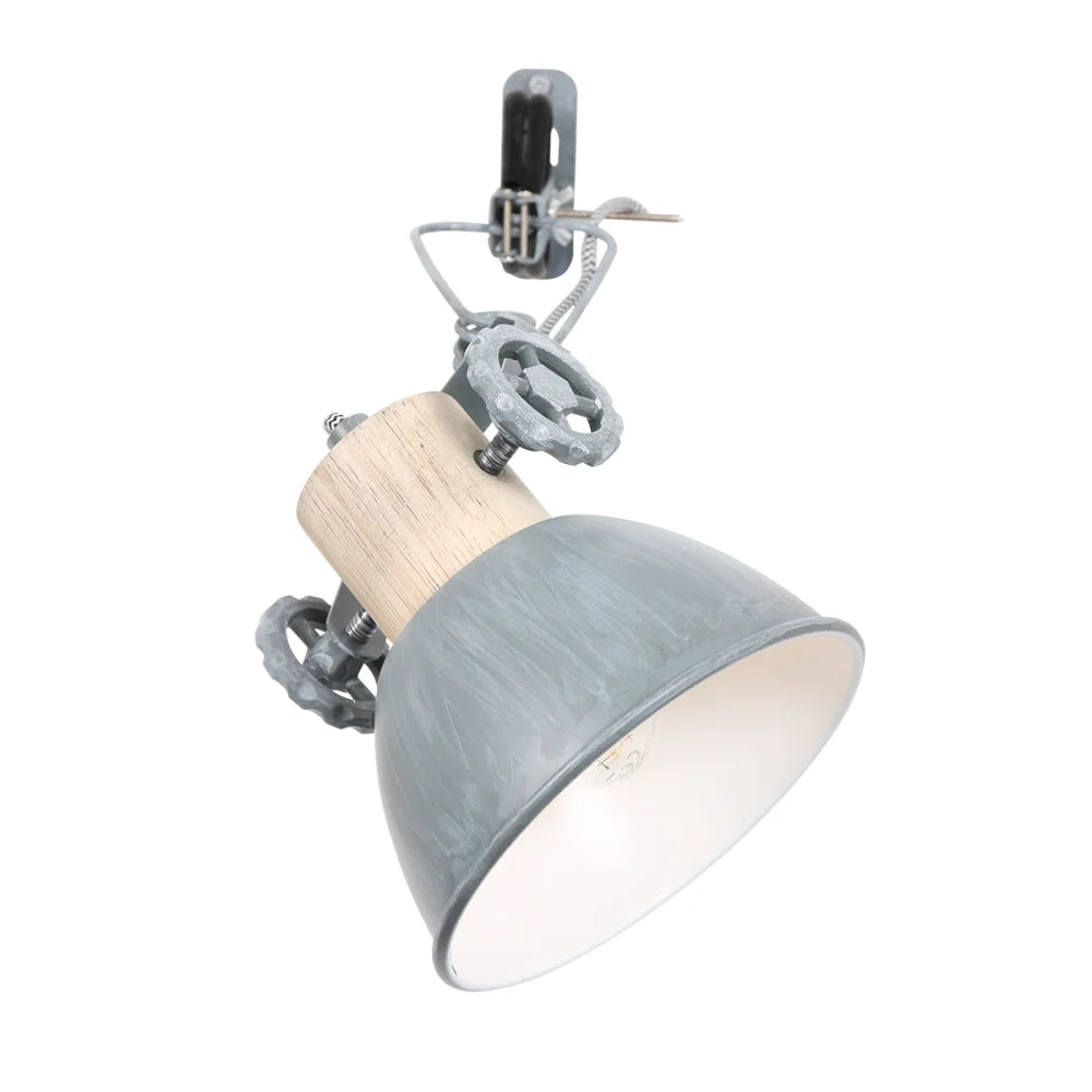 Lampe spot pince grise - Gearwood