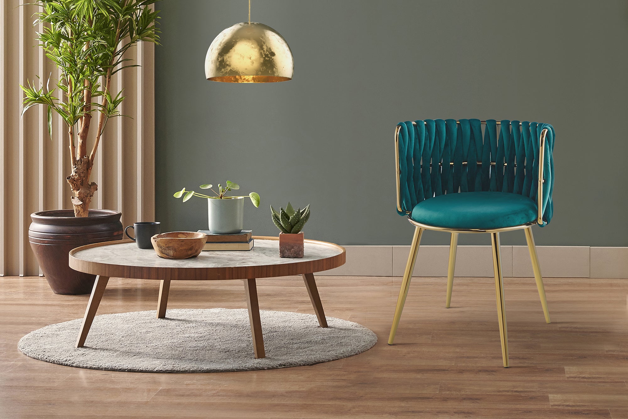 Lot de 2 chaises vert - Melly
