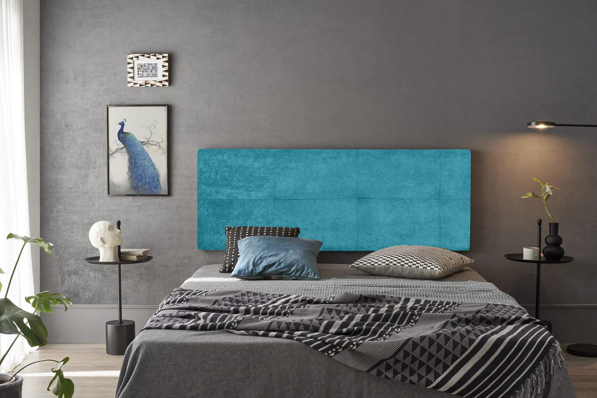 Tête de lit en tissu Dalia - Turquoise