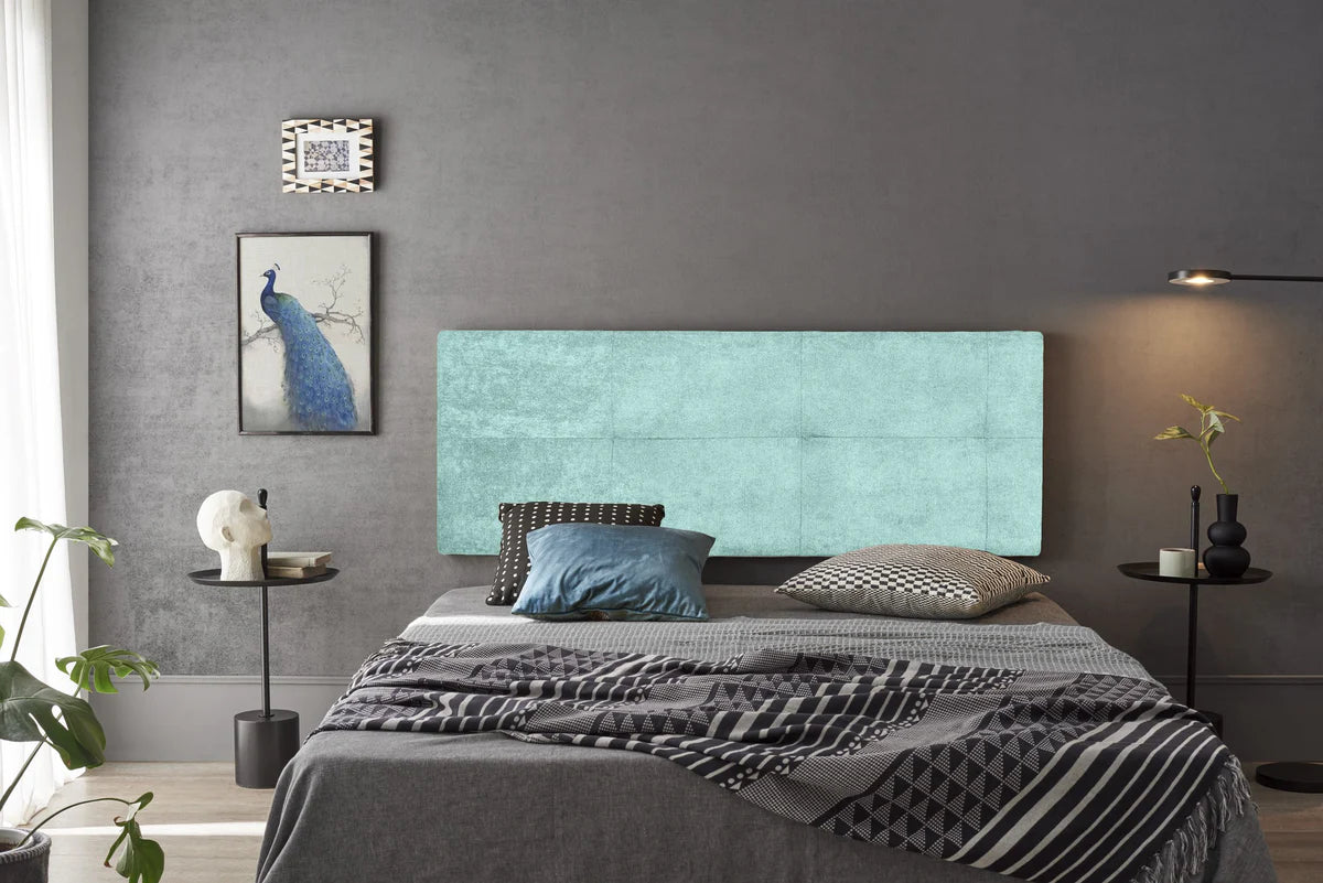 Tête de lit en tissu Dalia - Bleue clair