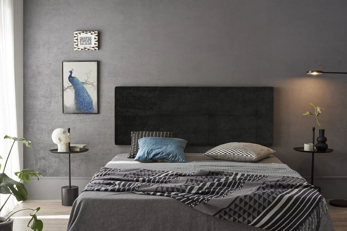 Tête de lit en tissu Cala - Noire