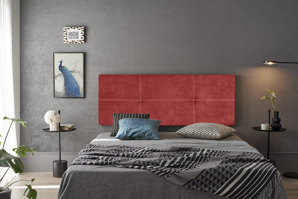 Tête de lit gigogne en tissu Dalia - Rouge