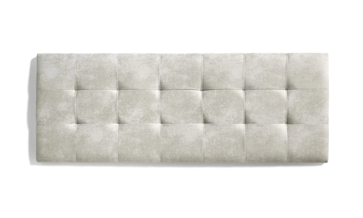 Tête de lit en tissu à carreaux Capitone - Blanche