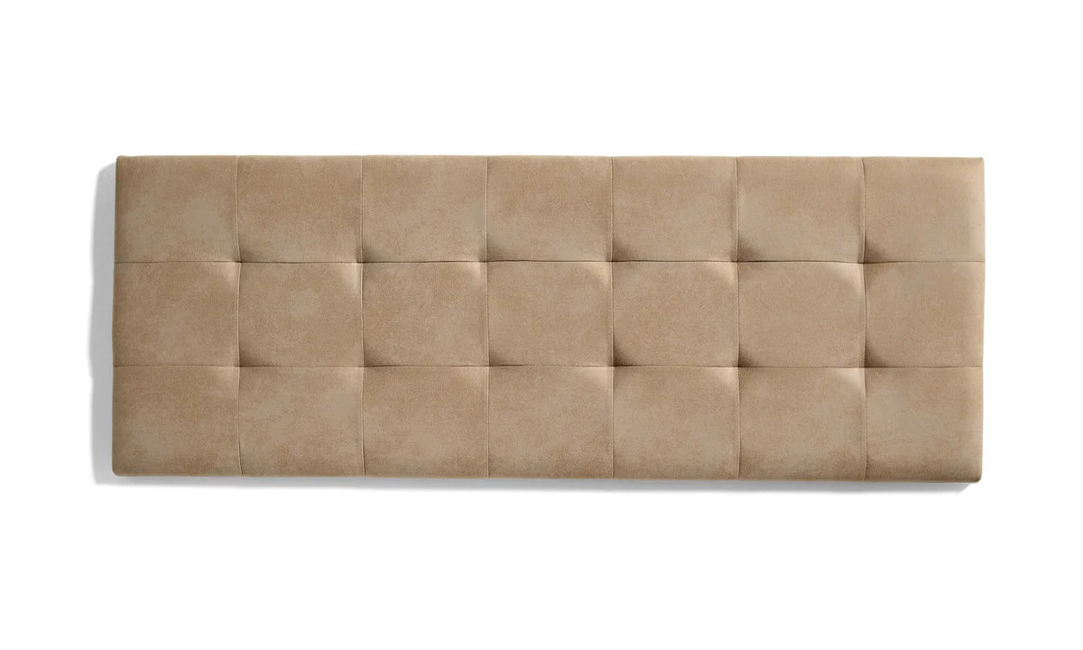 Tête de lit en tissu à carreaux Capitone - Chameau clair