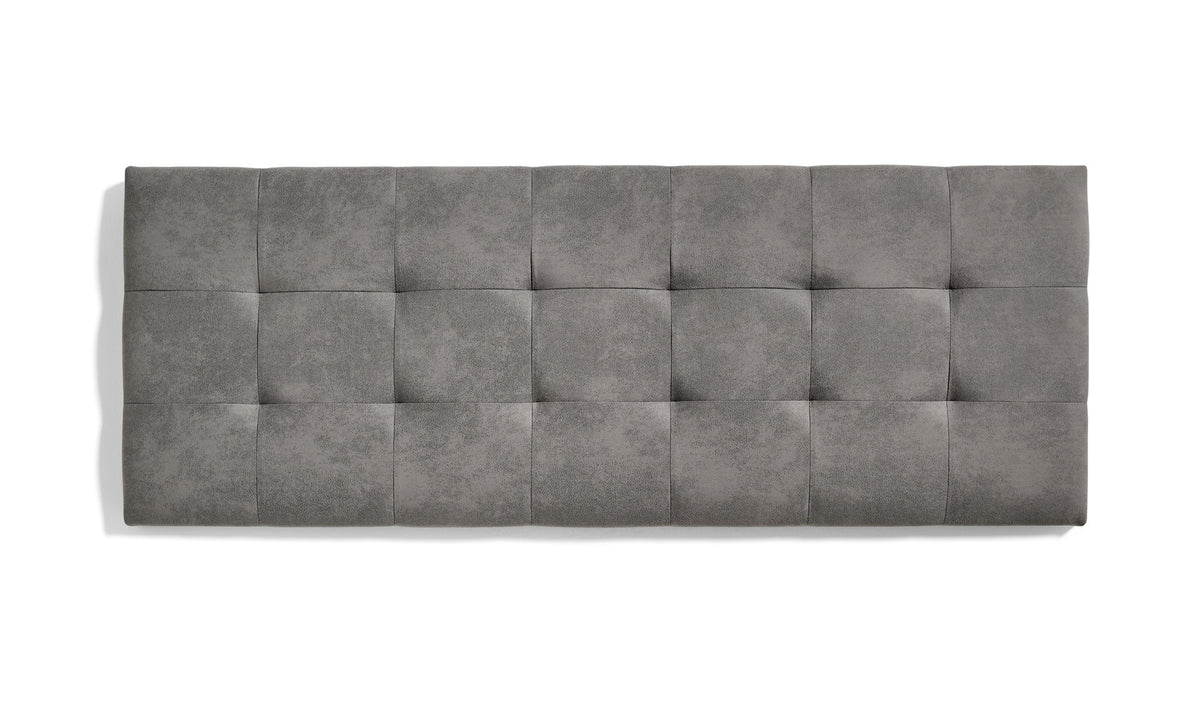 Tête de lit en tissu à carreaux Capitone - Grise