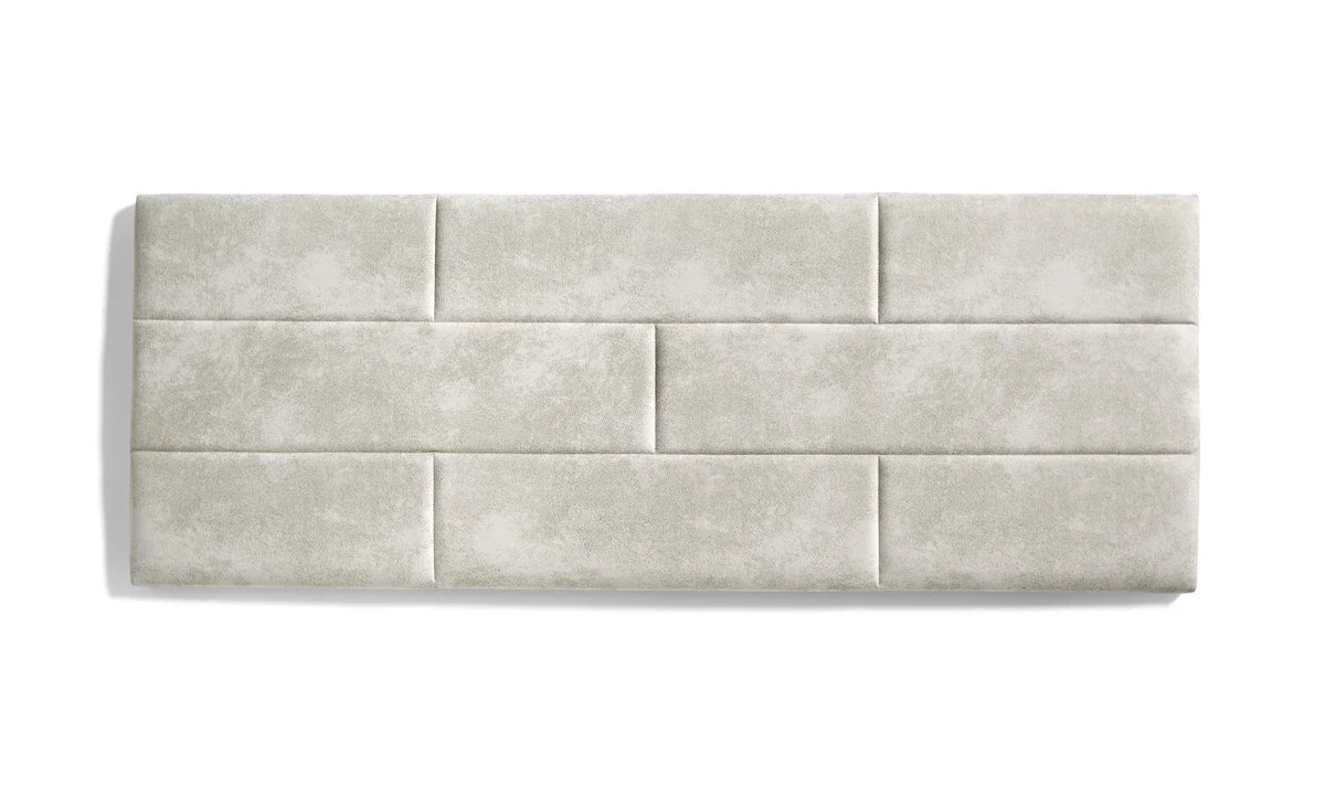 Tête de lit murale en tissu brique - Blanche