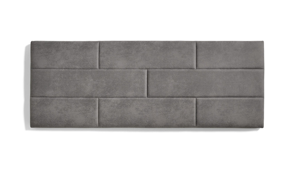 Tête de lit murale en tissu brique - Grise