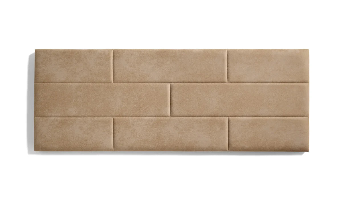 Tête de lit murale en tissu brique - Chameau clair